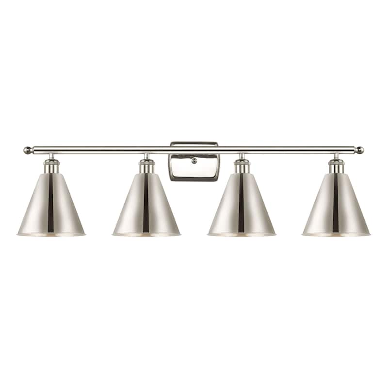 Innovations Lighting 516-4W-12-38 Ballston Vanity Ballston Cone 4 - Polished Nickel