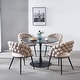 preview thumbnail 3 of 8, Modern chair(set of 2 ) with golden color iron tube legs, soft cushions and comfortable backrest, hairball back