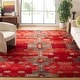preview thumbnail 1 of 15, SAFAVIEH Tucson Bhagvati Transitional Machine Washable Rug 8' Square - Rust/Green - Square