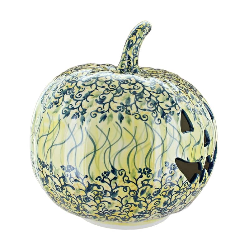 Blue Rose Polish Pottery L022-Manufaktura Large Pumpkin