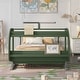 preview thumbnail 2 of 6, Twin Size Aircraft Shaped Wood Platform Bed with Shelves and Propeller - Vintage Style