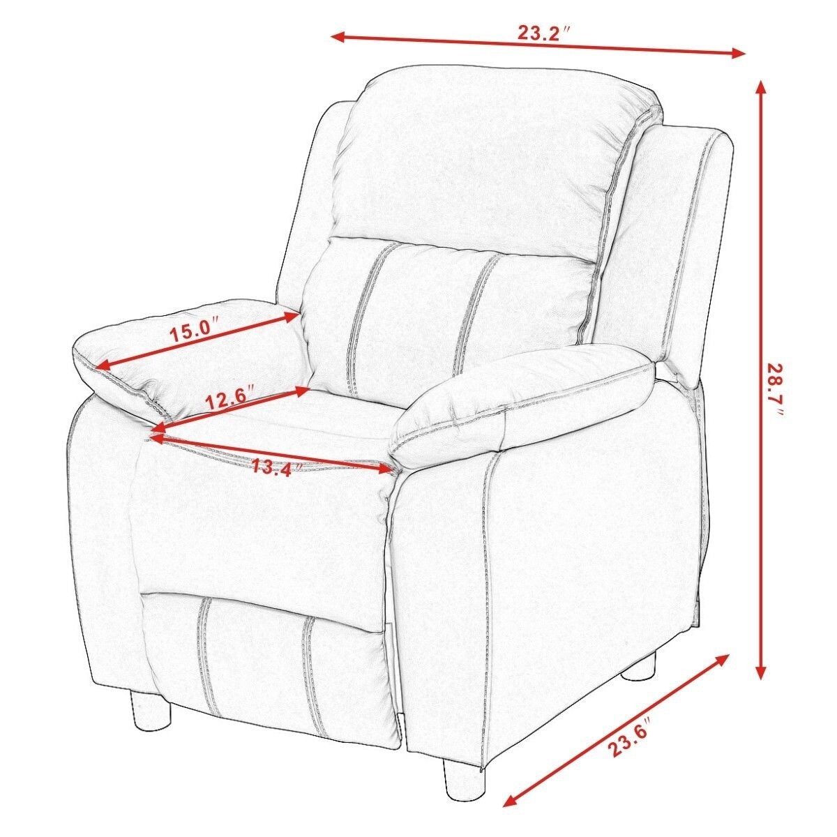 Costway Kids Recliner Sofa Armrest Chair Couch Lounge Children Living Room Furniture Brown Overstock 15633700