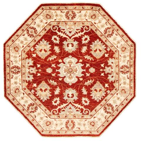 Hand-knotted Chobi Finest Red Wool Rug