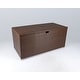 preview thumbnail 28 of 35, Large Outdoor Resin Wicker Storage Box with Waterproof Lid Java