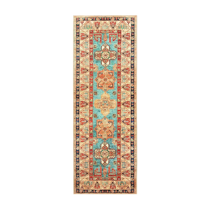 My Magic Carpet Turquoise Machine Washable Area Rug