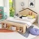 preview thumbnail 7 of 32, Platform bed with house shape headboard