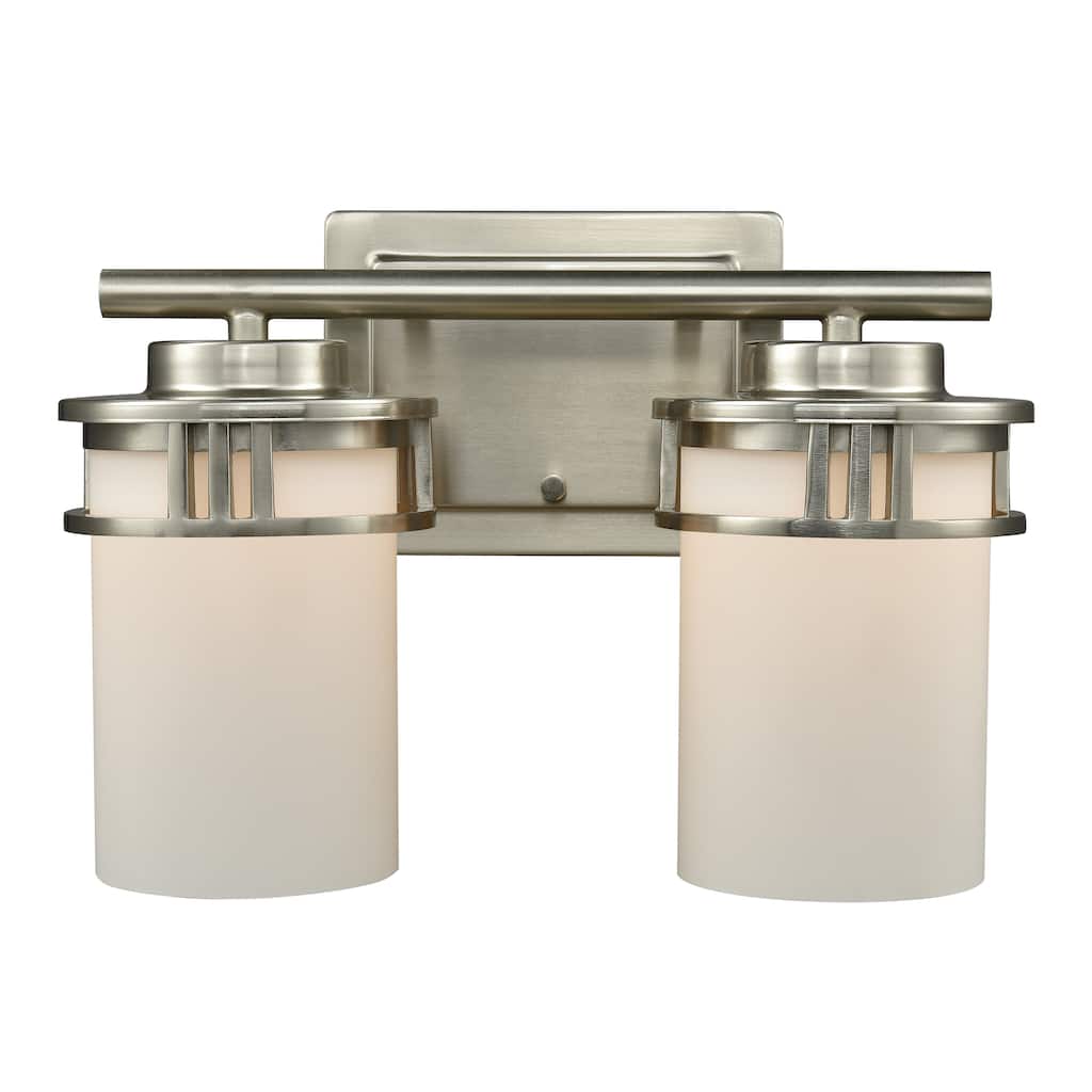 Ravendale 12-inch Wide 2-Light Vanity Light in Brushed Nickel