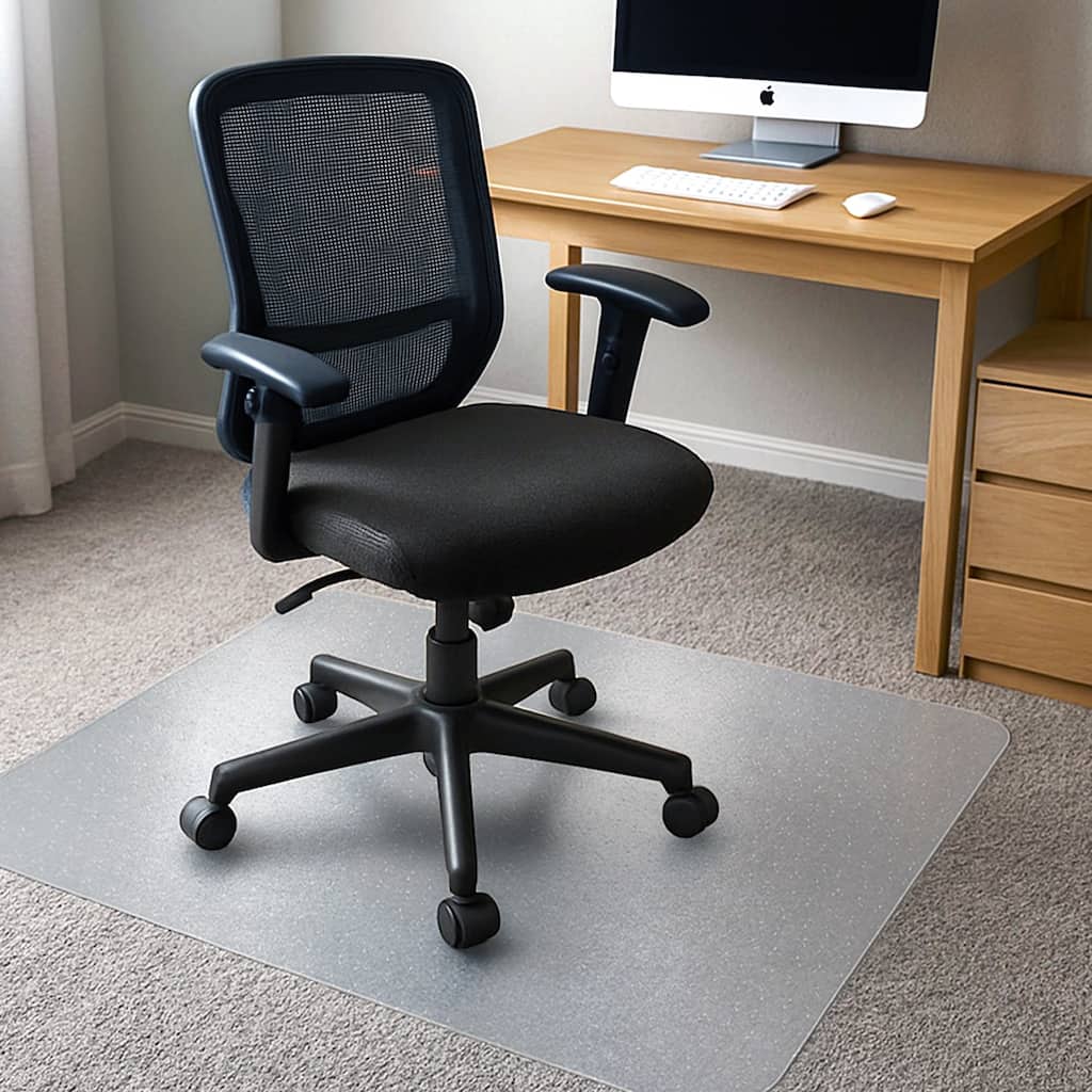 Cleartex® TrYlok® Vinyl Rectangular Chair Mat for Low Pile Carpets up to 1/4"