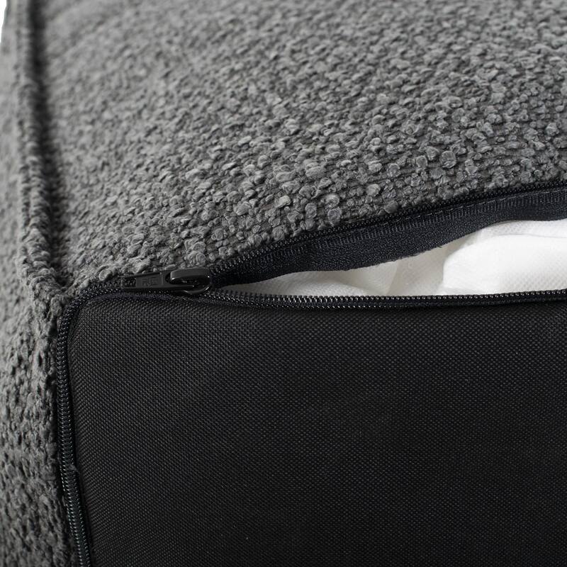 Allan Andrews Square Pouf Barbet Charcoal