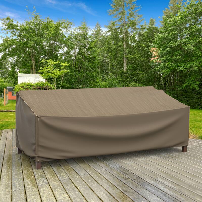 Budge StormBlock™ Hillside Black and Tan Patio Sofa Cover Multiple Sizes