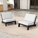 preview thumbnail 103 of 102, Beach-Style Outdoor Teak Club Chair Set Loveseate with Plush All-Weather Cushions