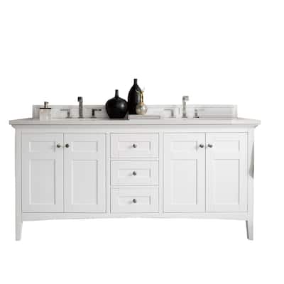 James Martin Vanities 527-V72-3WZ Palisades 72" Free Standing Double