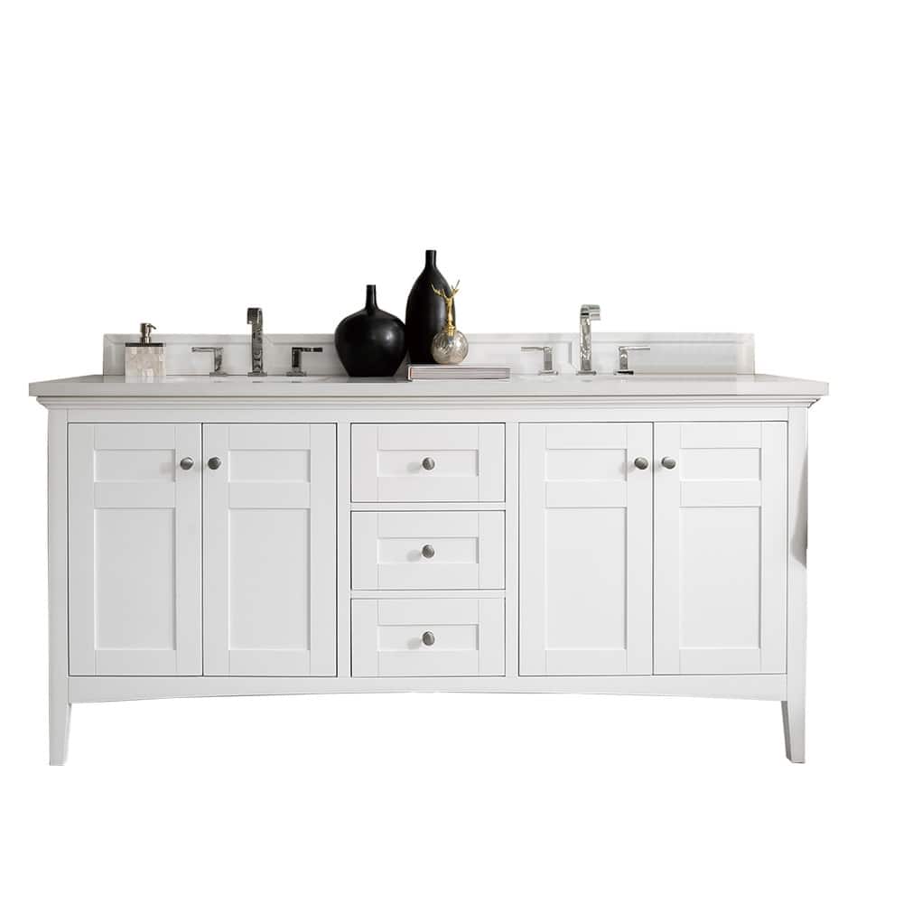 James Martin Vanities 527-V72-3WZ Palisades 72" Free Standing Double