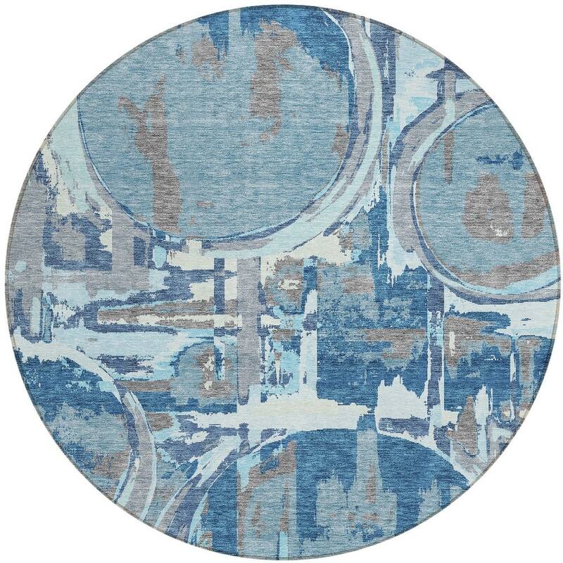HomeRoots Geometric Transitional Rectangle Outdoor Rug