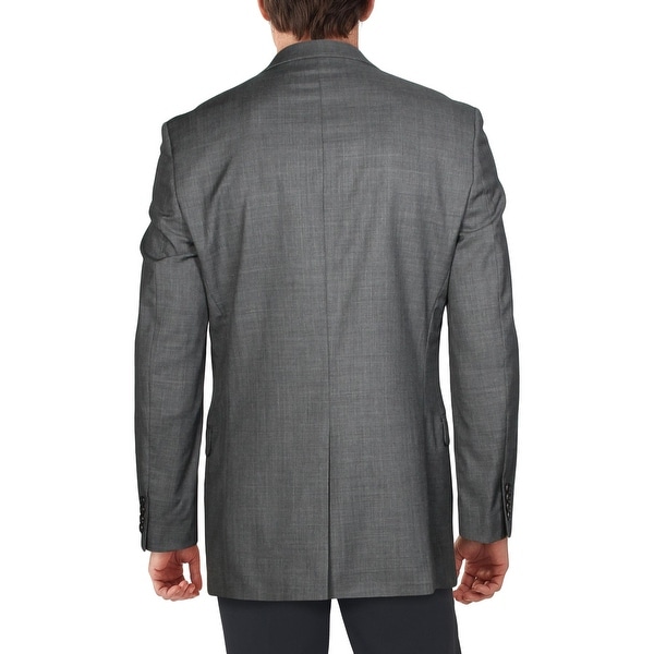 Lauren Ralph Lauren Mens Two-Button Blazer Wool Office - Grey - 40L ...