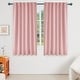 preview thumbnail 33 of 80, Deconovo Thermal Insulated 45-inch Curtain (2 Panel) - 52 x 45 Coral Pink