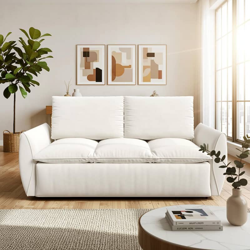 Homy Casa 70'' Velvet Pull-Out Sofa Bed, Convertible Sleeper Loveseat