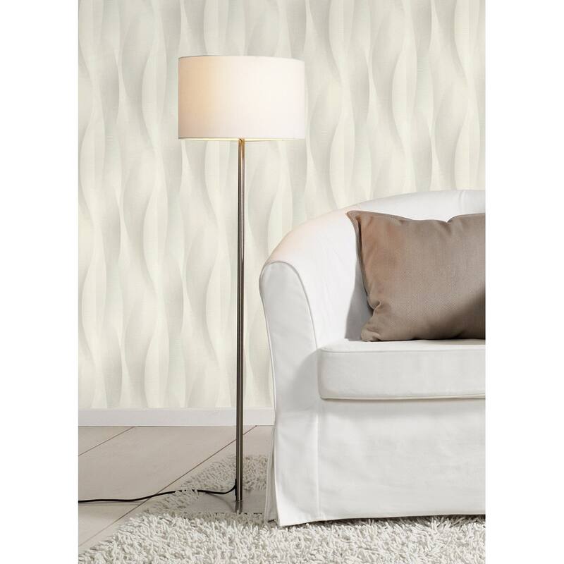 Advantage Currin Light Grey Wave Wallpaper