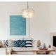 preview thumbnail 12 of 18, Two-Tier Capiz Honeycomb Chandelier - 20.0"L x 20.0"W x 12.0"H