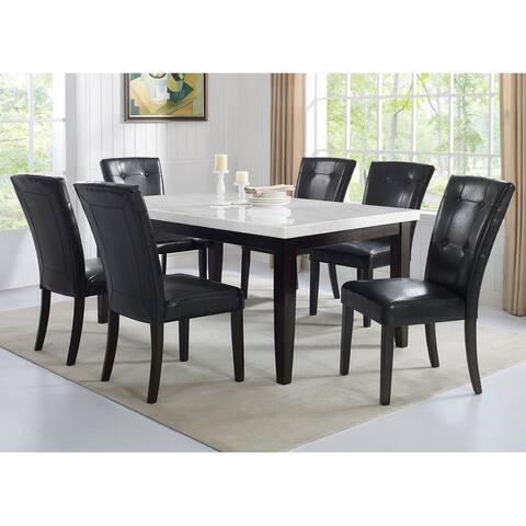 Fairfax White Marble 7PC Dining Set by Greyson Living