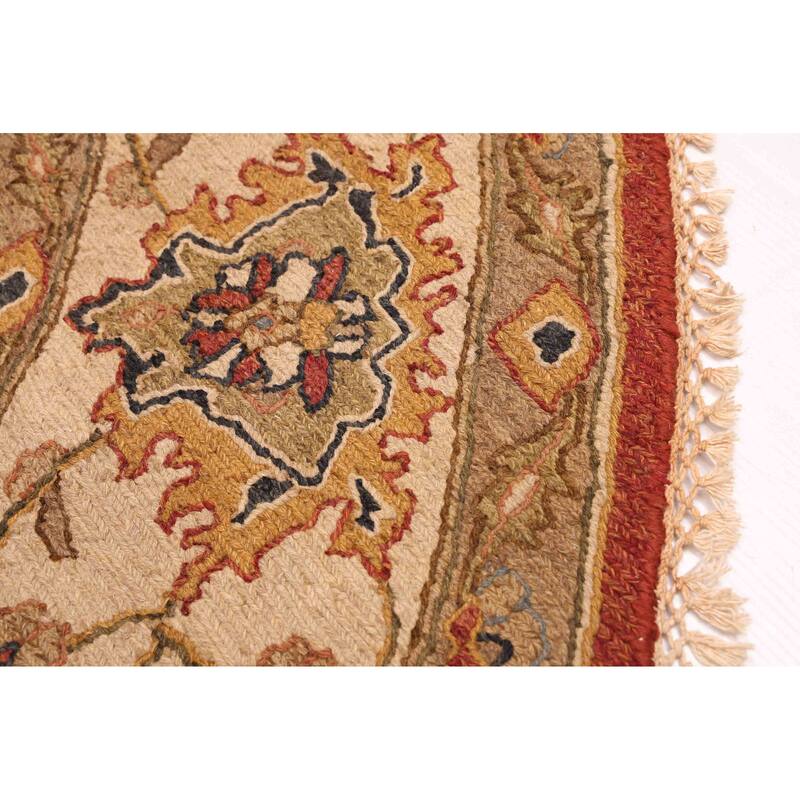 ECARPETGALLERY Flat-Weave Lahor Finest Red Wool Tapestry Kilim - 8'0 x 8'0