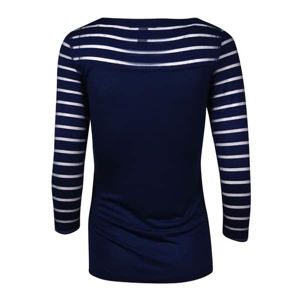 INC International Concepts Womens Illusion Striped Top