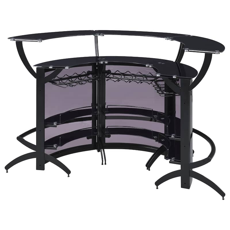 Dallas 3-piece Curved Freestanding Home Bar Cabinet