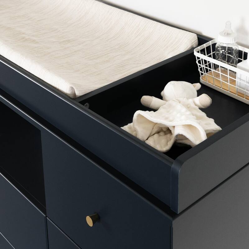 South Shore Dylane Changing Table with Drawers and Open Storage