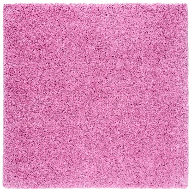 SAFAVIEH California Premium Shag Izat 2-inch Thick Area Rug - 6'7" Square - Pink