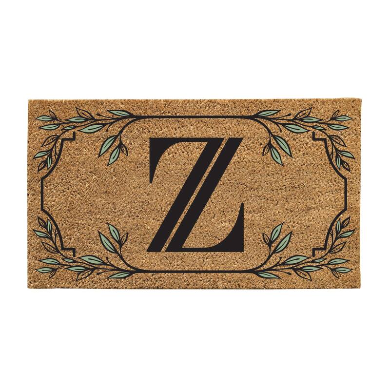 28 in. x 16 in. Monogram Coir Mat, Letter "Z"