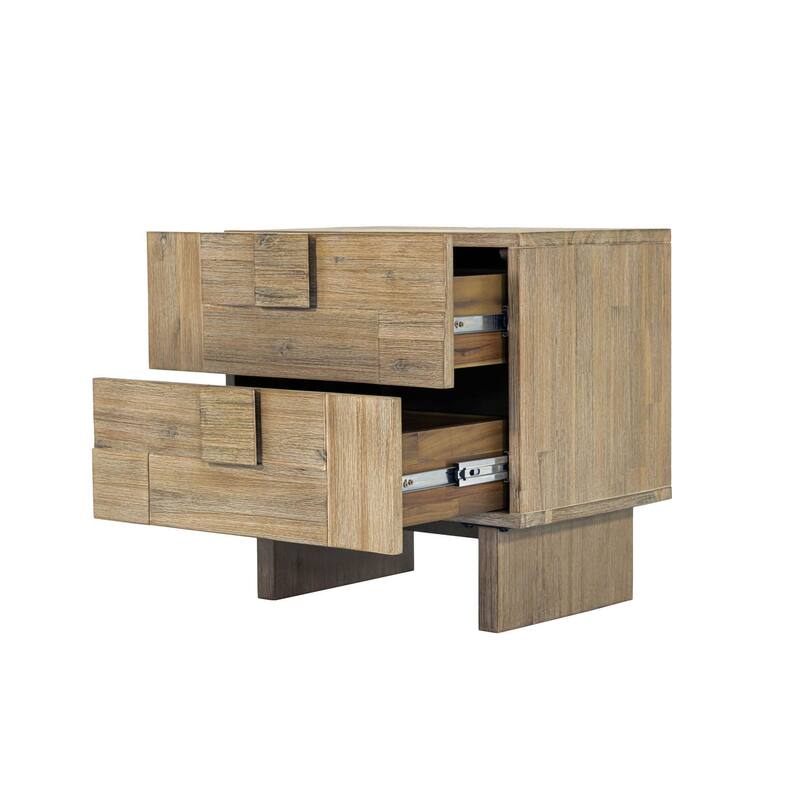 Sophie Solid Acacia 2-Drawer Nightstand