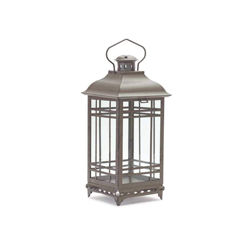 Set of 3 Antique Mission Style Pillar Candle Lanterns 20"