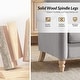 preview thumbnail 49 of 62, HULALA HOME Adika 51"W Farmhouse Striped Linen Upholstered Loveseat with Solid Wood Spindle Legs