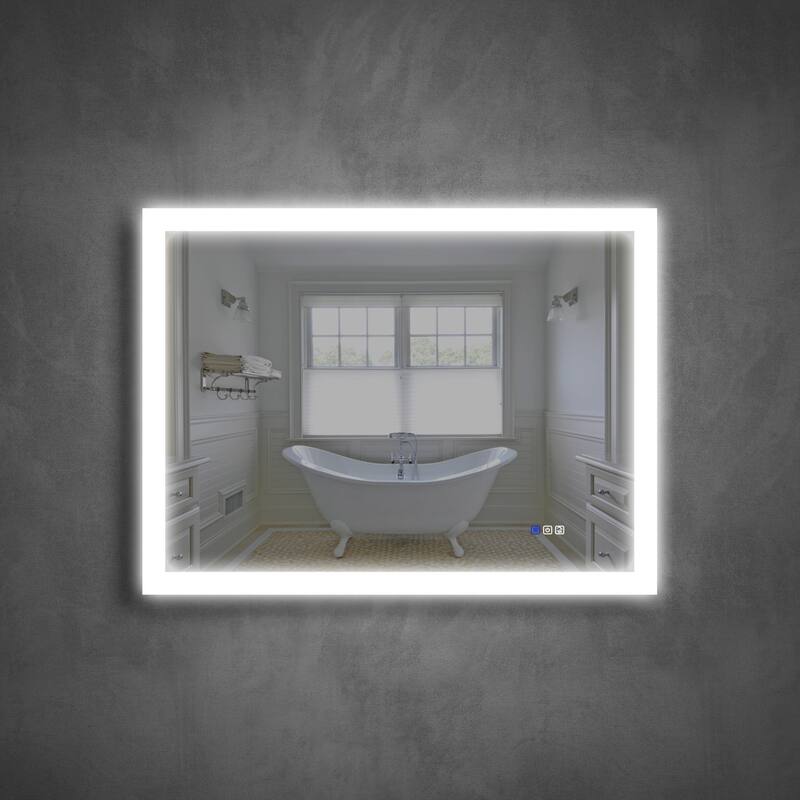 Bathroom Wall Mounted Frameless LED Mirror Super Bright Light With Anti-Fog (Horizontal/Vertical)