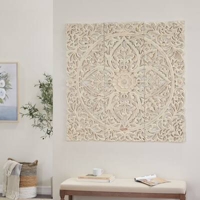 MDF Traditional Wall Decor Ornamental (Set of 3)