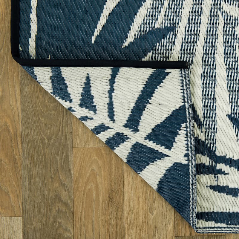 Modern Floral Reversible Plastic Outdoor Rugs