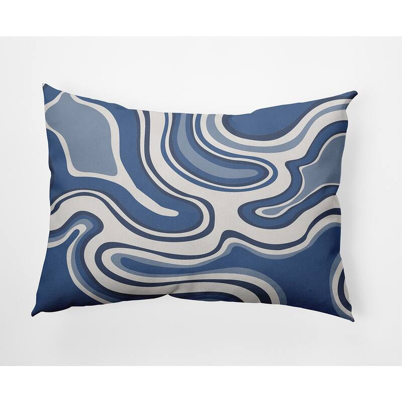 Agate Decorative Indoor/Outdoor Pillow - 14" x 20" - Cadet Blue