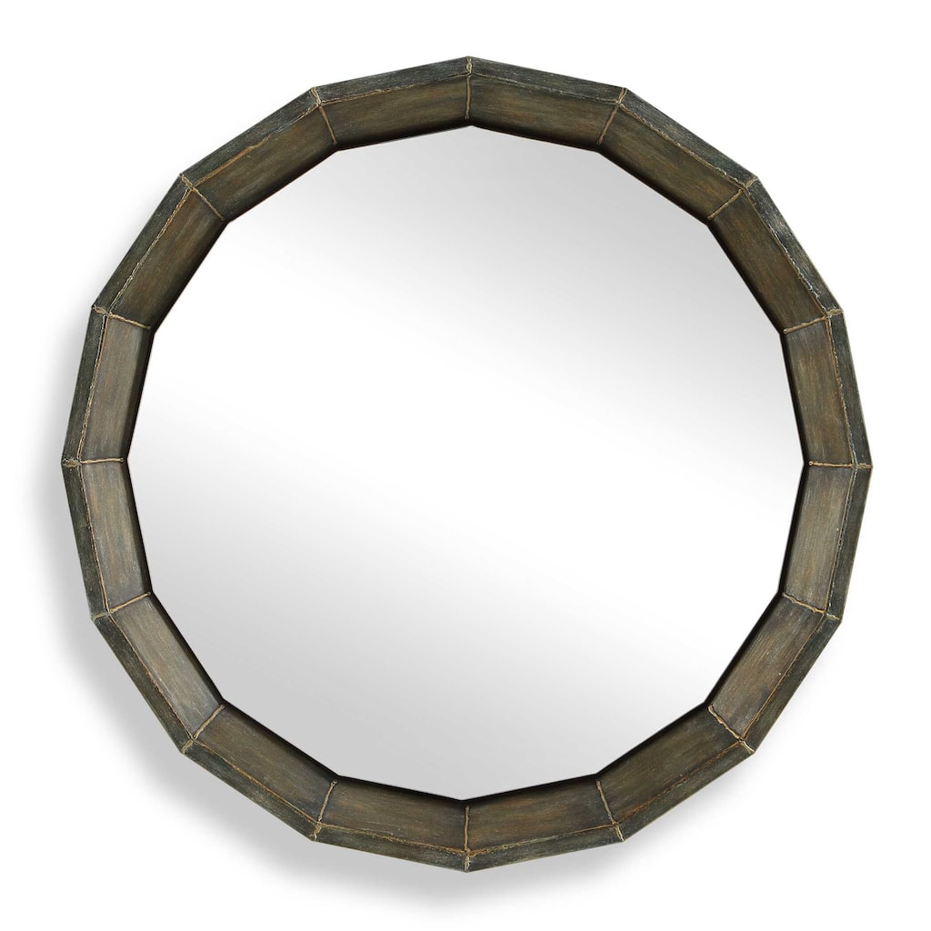 Uttermost Neve Bronze Round Mirror - 34.25" W x 34.25" H x 3.00" D