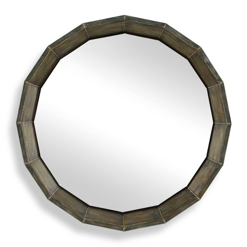 Uttermost Neve Bronze Round Mirror - 34.25" W x 34.25" H x 3.00" D
