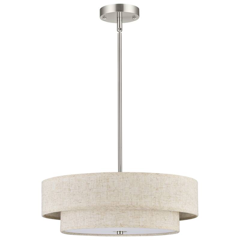 CO-Z 18 in 4-Light Dimmable Semi Flush Mount Fabric Ceiling Light Pendant - 18"