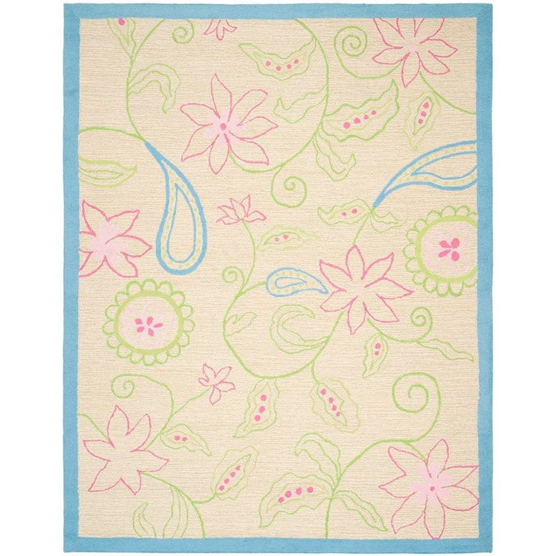 SAFAVIEH Handmade Kids Dayana Floral Wool Rug