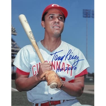 Shop Tony Perez Signed Cincinnati Reds 11x14 Photo Hof 2000 Minor Dings Bat On Shoulder Black 5 X 8 Overstock 21661153