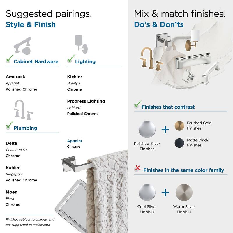 Appoint Chrome Traditional 18 in (457 mm) Towel Bar