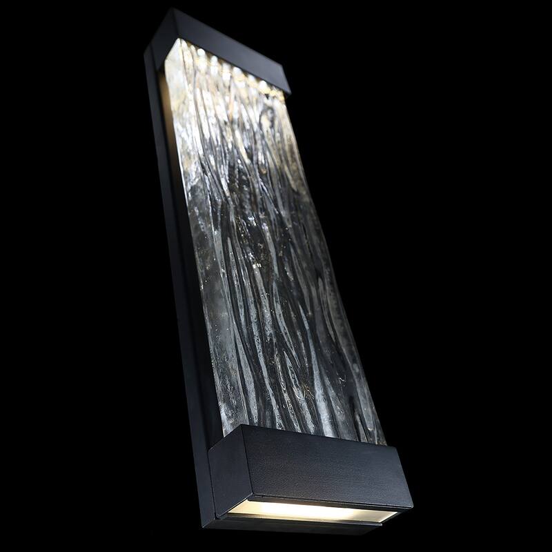 Fathom 16in LED Indoor or Outdoor Wall Light 3000K in Black