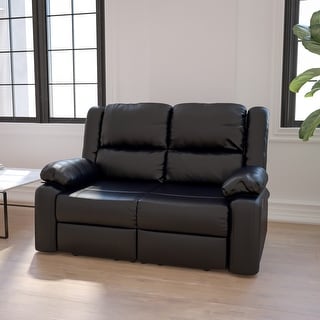 Contemporary Upholstered Recliner Loveseat with Headrests and Armrests - 56"W x 35" - 64"D x 38"H