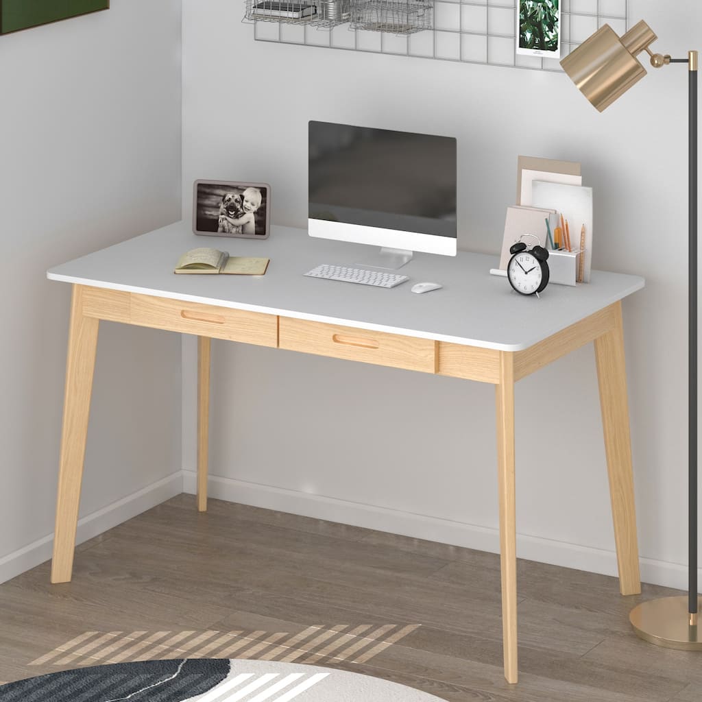 47.2"W Wood Desk Writing Desk Computer Desk