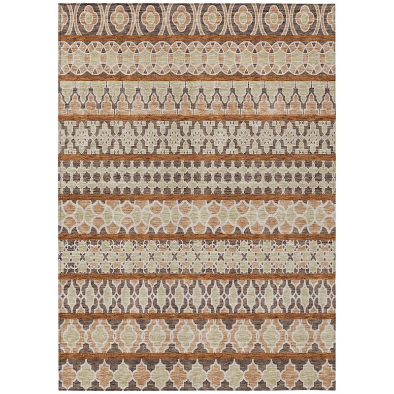 HomeRoots Quatrefoil Transitional Rectangle Outdoor Rug