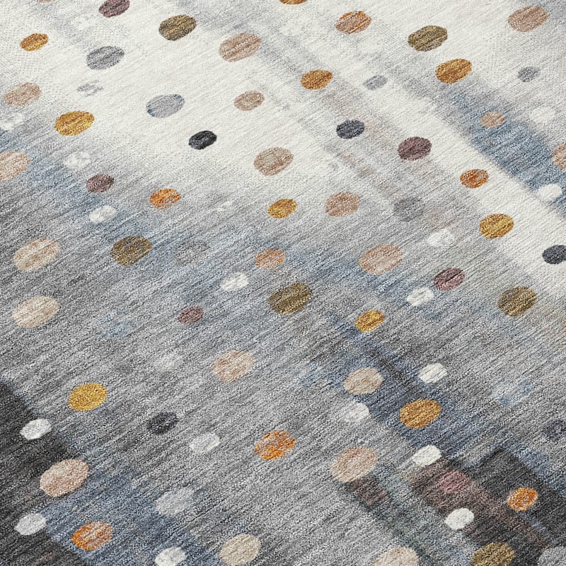 Machine Washable Indoor/Outdoor Modern Confetti Chantille Rug