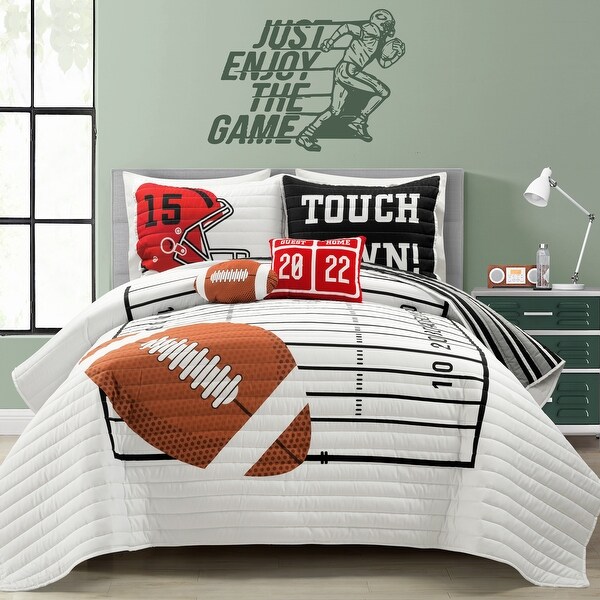 Lush Decor American Football Reversible Oversized Kids Quilt On Sale Bed Bath Beyond 37171941