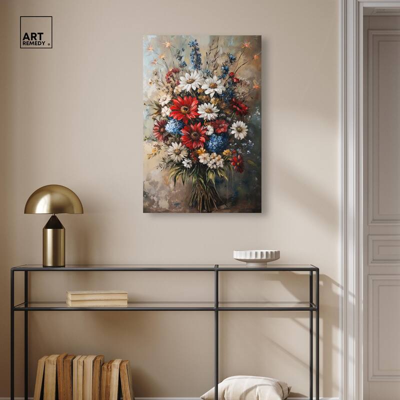 Symphony of Flowers II Canvas by Art Remedy, Gallery Wrapped